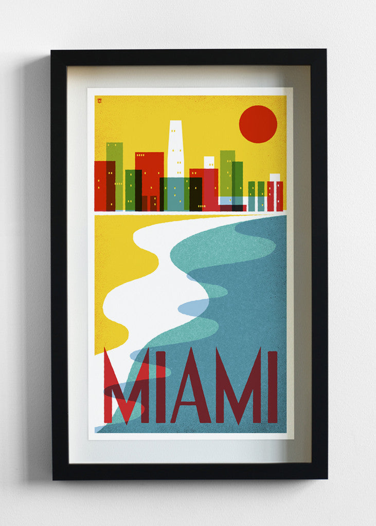MIA Miami Travel Poster Print - Pilot and Captain