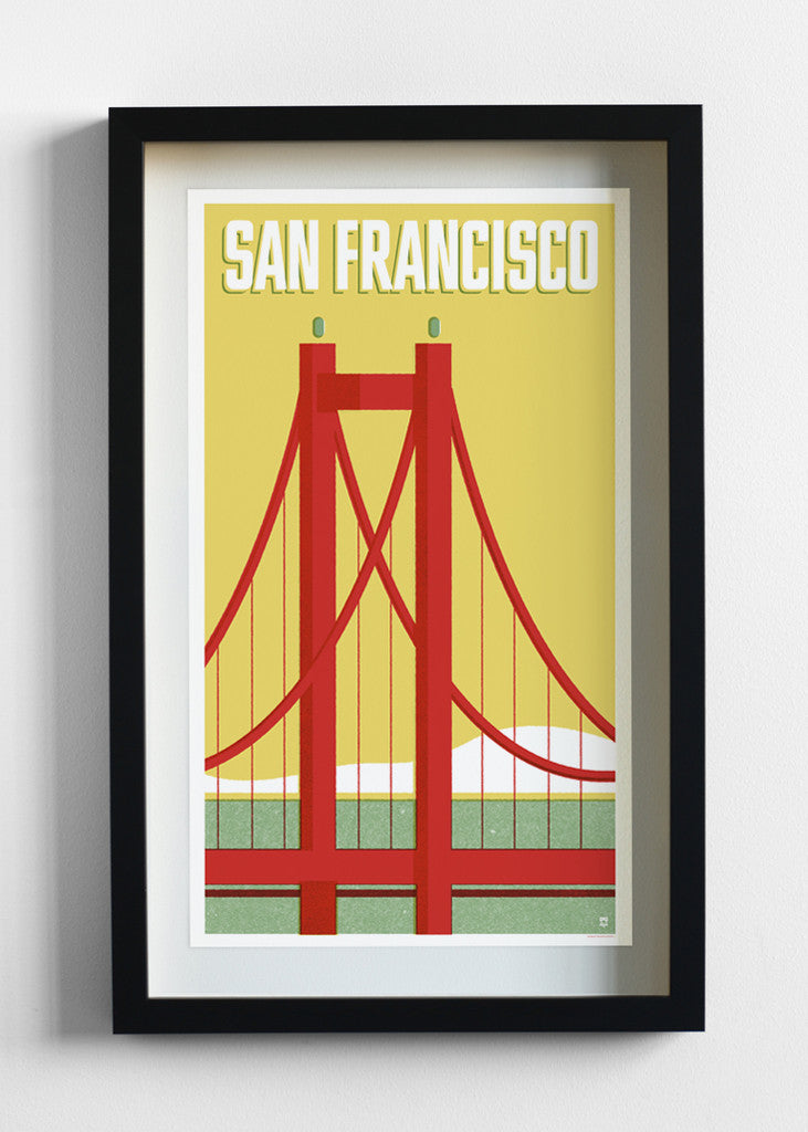 SFO San Francisco Travel Poster Print - Pilot and Captain
